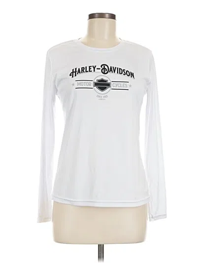 Pre-owned Harley Davidson Long Sleeve T-shirt In White