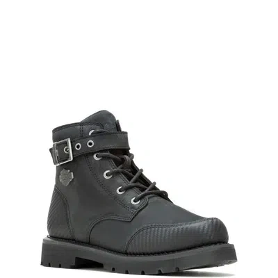 Pre-owned Harley-davidson Men's 5" Westmont Strap Side-zip Riding Boot Black - D10009, Bla