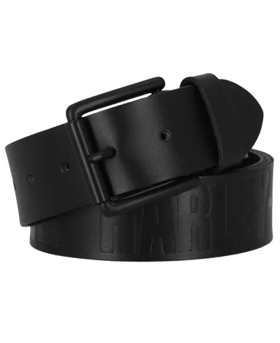 Harley Davidson Men's Engraved Leather Belt In Black