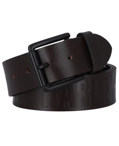 Harley Davidson Men's Engraved Leather Belt In Transparent