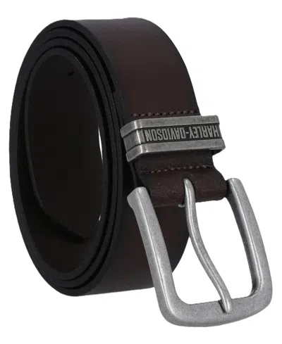 Harley Davidson Men's Engraved Western Leather Belt In Brown