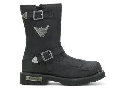 Pre-owned Harley-davidson Men's Harleydavidson Stroman 10.5" Tectuff Boots Sneakers In Black