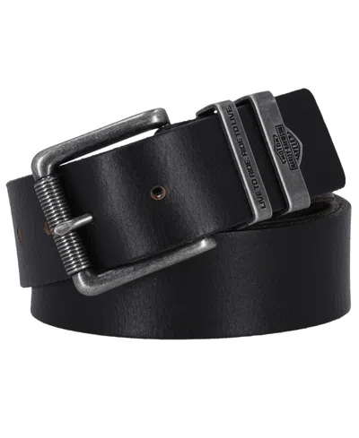 Harley Davidson Men's Leather Custom-engraved Live To Ride Belt In Black