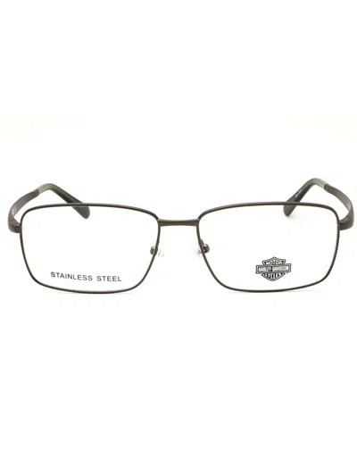 Harley Davidson Men's Rectangular Eyeglasses - Hd50100 In Metallic