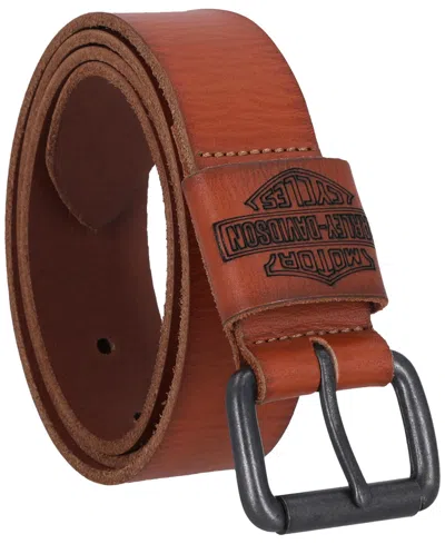 Harley Davidson Men's Western Leather Belt In Yellow