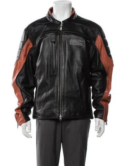 Pre-owned Harley Davidson Moto Jacket In Black