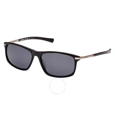 Harley Davidson Polarized Smoke Rectangular Men's Sunglasses Hd0979x 01d 59 In Black