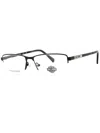 Harley Davidson Premium Rectangular Eyeglasses For Men In Metallic
