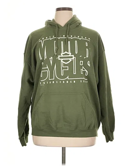 Pre-owned Harley Davidson Pullover Hoodie In Green
