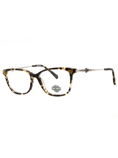 Harley Davidson Rectangular Acetate Eyeglasses For Women In Brown