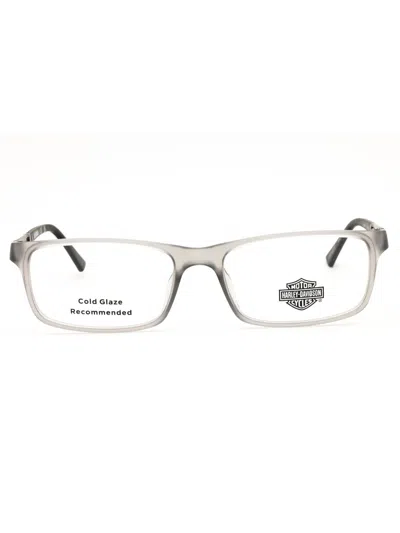Harley Davidson Rectangular Men's Eyeglasses Hd0151t - Modern Design In Neutral