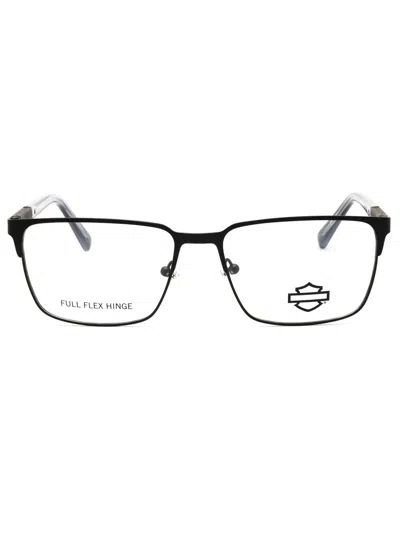 Harley Davidson Rectangular Metal Men's Eyeglasses - Hd0976 Style In White