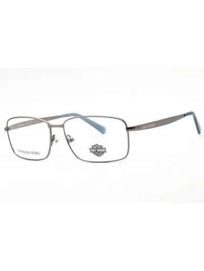 Harley Davidson Rectangular Metal Men's Eyeglasses In Orange