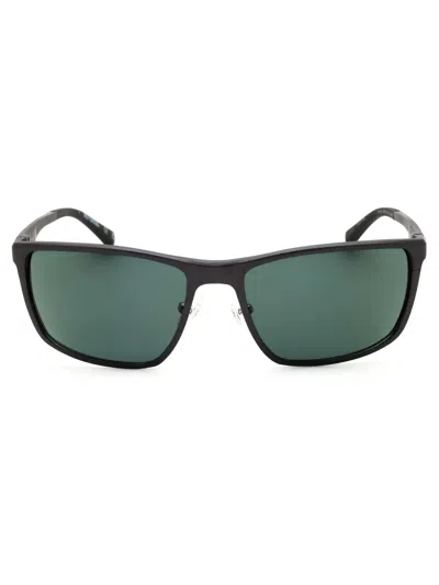 Harley Davidson Rectangular Metal Men's Sunglasses In Black
