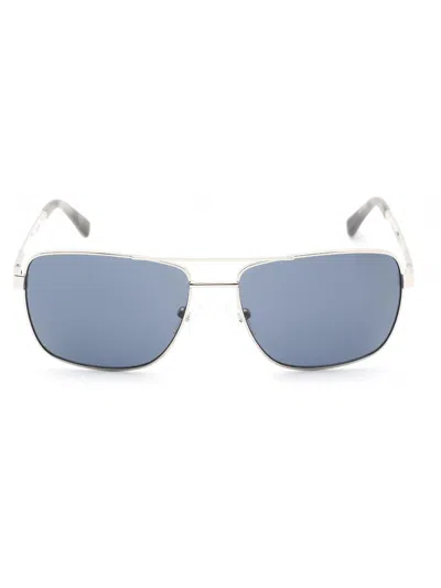 Harley Davidson Rectangular Metal Men's Sunglasses In White