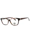 Harley Davidson Rectangular Mini Eyeglasses For Women In Black