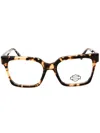 Harley Davidson Rectangular Women's Eyeglasses - Model Hd50107 In Brown