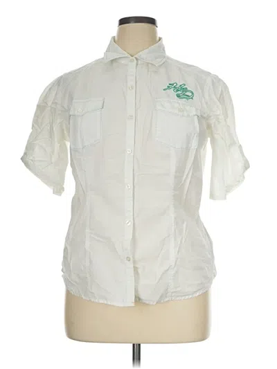 Pre-owned Harley Davidson Short Sleeve Blouse In Ivory