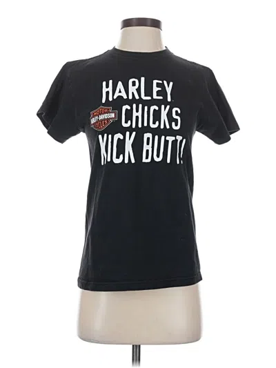 Pre-owned Harley Davidson Short Sleeve T-shirt In Black