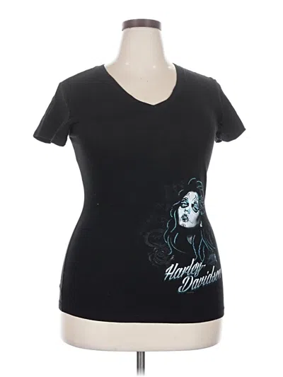 Pre-owned Harley Davidson Short Sleeve T-shirt In Black