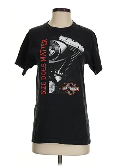 Pre-owned Harley Davidson Short Sleeve T-shirt In Black
