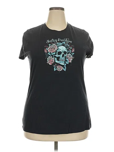 Pre-owned Harley Davidson Short Sleeve T-shirt In Black