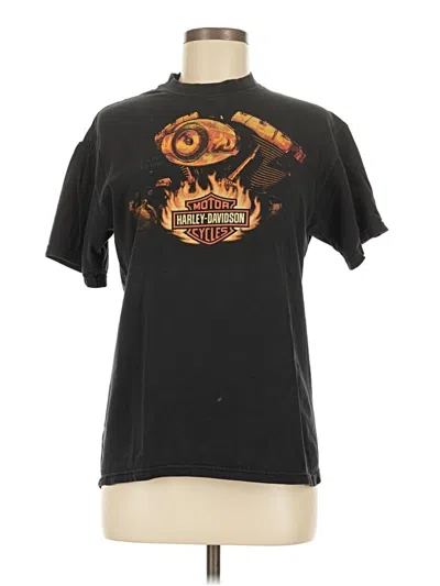 Pre-owned Harley Davidson Short Sleeve T-shirt In Black