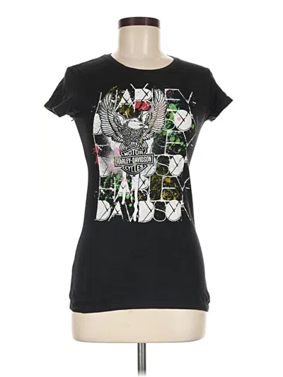 Pre-owned Harley Davidson Short Sleeve T-shirt In Black