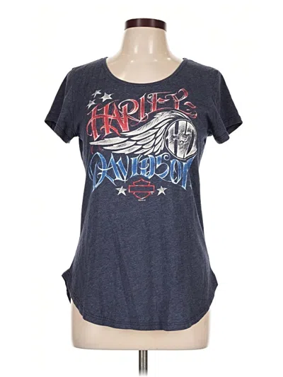 Pre-owned Harley Davidson Short Sleeve T-shirt In Blue