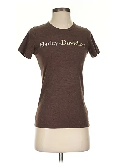 Pre-owned Harley Davidson Short Sleeve T-shirt In Brown