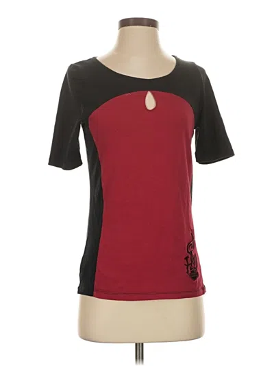 Pre-owned Harley Davidson Short Sleeve T-shirt In Burgundy