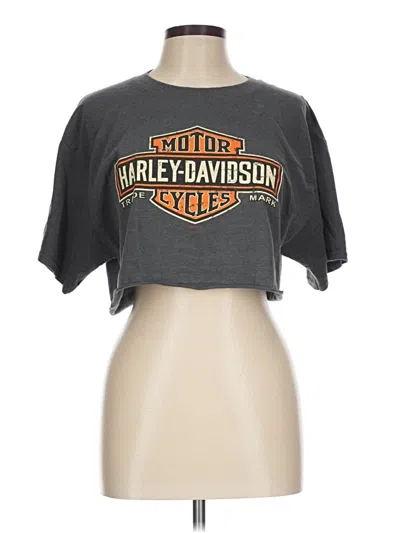 Pre-owned Harley Davidson Short Sleeve T-shirt In Gray