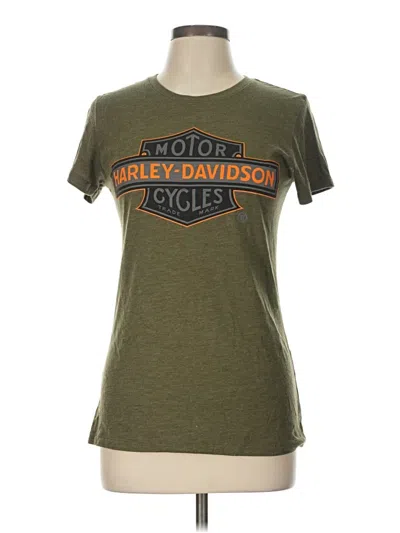 Pre-owned Harley Davidson Short Sleeve T-shirt In Green