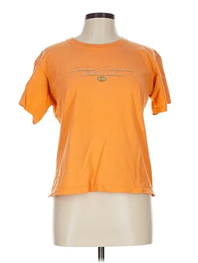 Pre-owned Harley Davidson Short Sleeve T-shirt In Orange