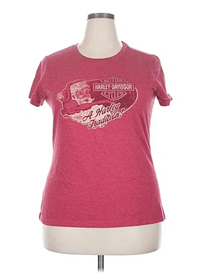 Pre-owned Harley Davidson Short Sleeve T-shirt In Pink