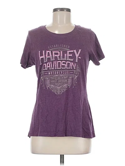 Pre-owned Harley Davidson Short Sleeve T-shirt In Purple