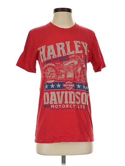 Pre-owned Harley Davidson Short Sleeve T-shirt In Red