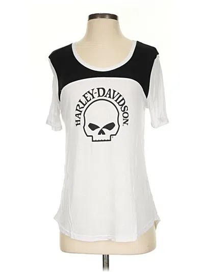 Pre-owned Harley Davidson Short Sleeve T-shirt In White