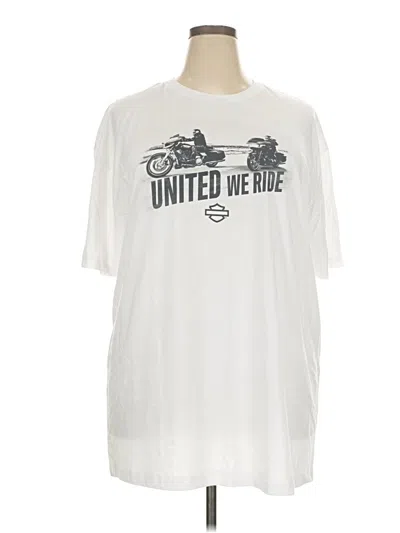 Pre-owned Harley Davidson Short Sleeve T-shirt In White