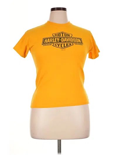Pre-owned Harley Davidson Short Sleeve T-shirt In Yellow