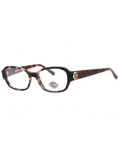 Harley Davidson Sleek Oval Eyeglasses For Women - Model Hd0567 In Black
