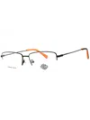 Harley Davidson Sleek Rectangular Eyeglasses For Men In Metallic