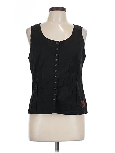 Pre-owned Harley Davidson Sleeveless Blouse In Black