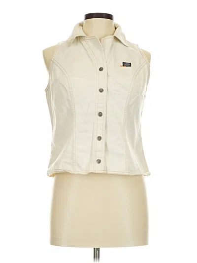 Pre-owned Harley Davidson Sleeveless Button Down Shirt In Ivory