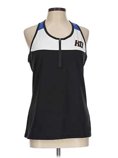 Pre-owned Harley Davidson Sleeveless Top Black Halter Neckline Tops
