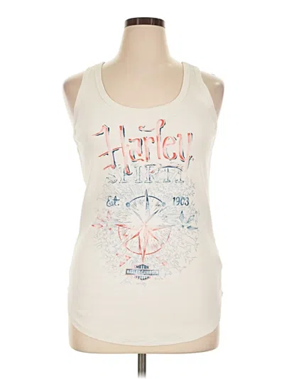 Pre-owned Harley Davidson Sleeveless T-shirt In Ivory