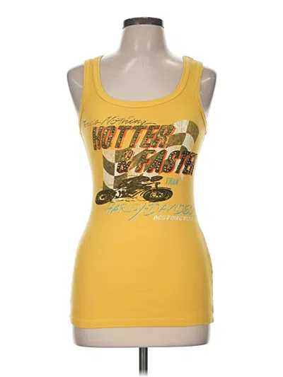 Pre-owned Harley Davidson Sleeveless T-shirt In Yellow
