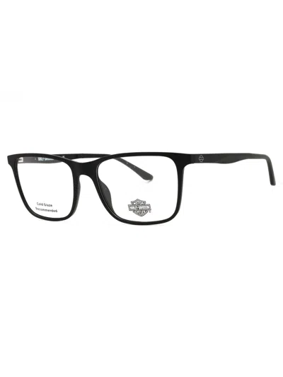 Harley Davidson Stylish Rectangular Eyeglasses For Men In Black