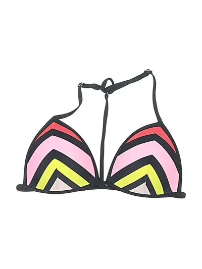 Pre-owned Harley Davidson Swimsuit Top Pink Graphic Pattern Swimwear