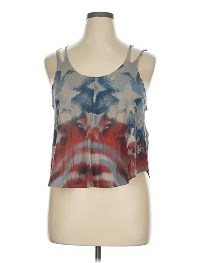 Pre-owned Harley Davidson Tank Top Blue Halter Neckline Tops